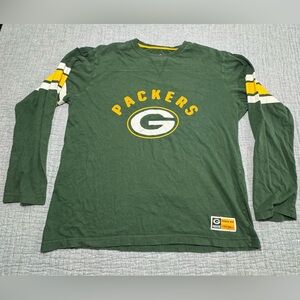 Retro Green Bay‎ Packers Men’s XL Shirt Long Sleeve NFL Football Embroidered